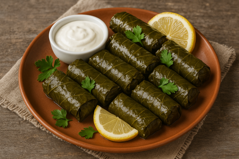 Tolma (Dolma) con foglie di vite