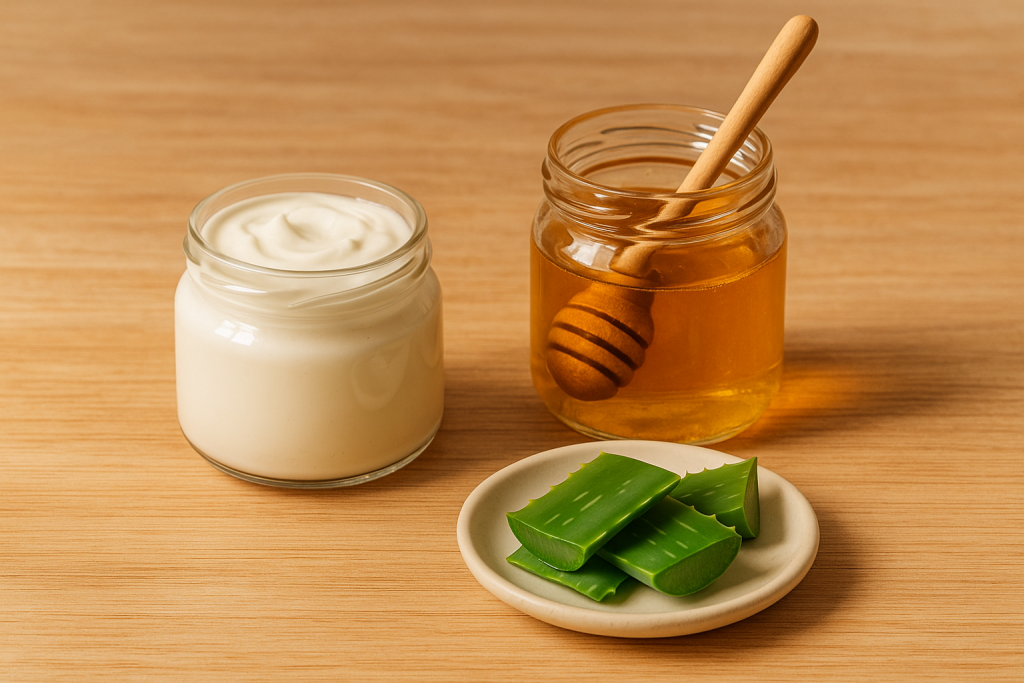 miele, yogurt, aloe vera